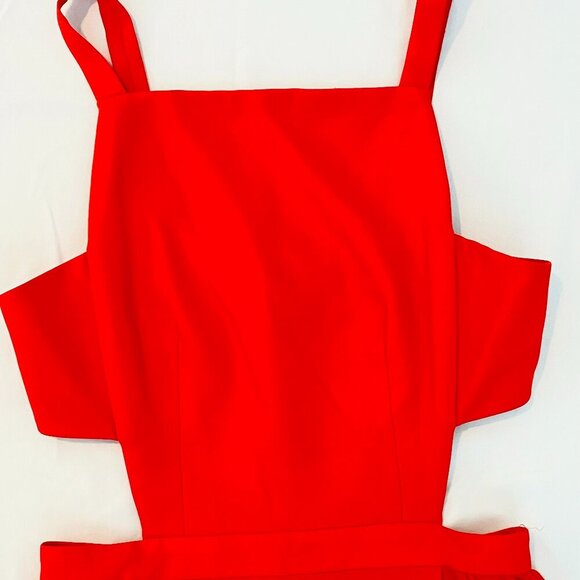 BCBGMaxAzria Brielle open back pleated red mini dress, Size 0, evening, party - Picture 4 of 10